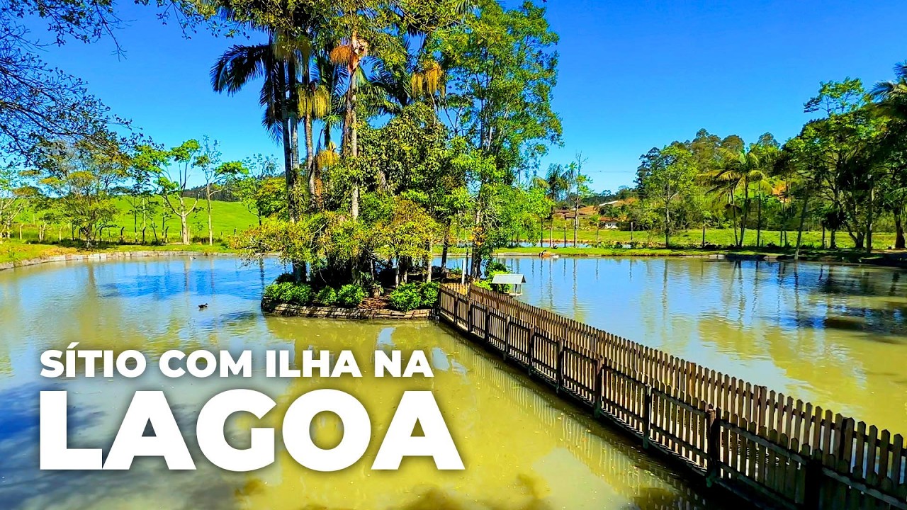 SÍTIO COM ILHA NA LAGOA EM SALETE NO INTERIOR DE SANTA CATARINA