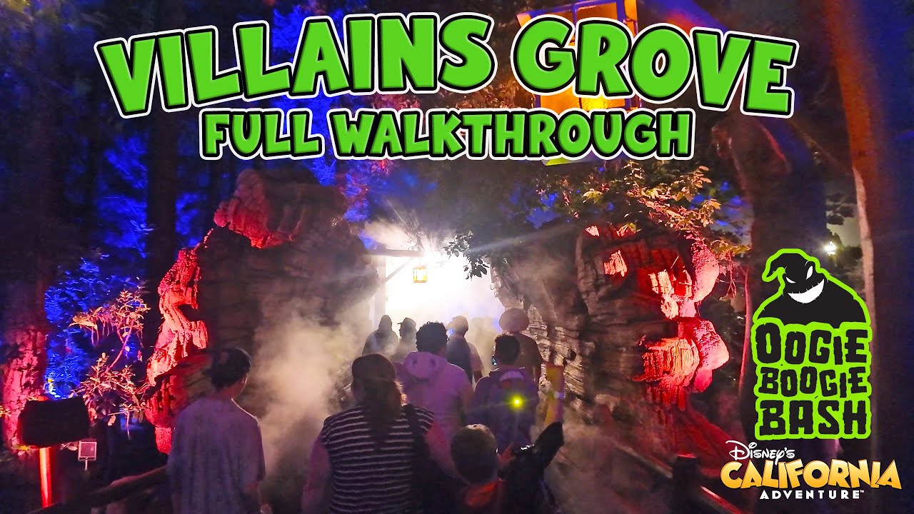 Villains Grove Full Walkthrough at Disney's Oogie Boogie Bash 2024 (Aug 2024) [4K]