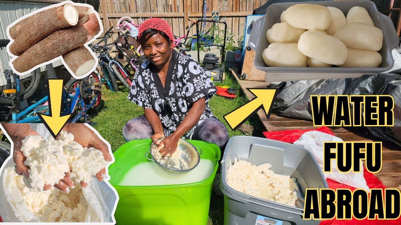 How To Make Water Fufu from Scratch in Canada | Cassava Fufu |  African Food for the Diaspora