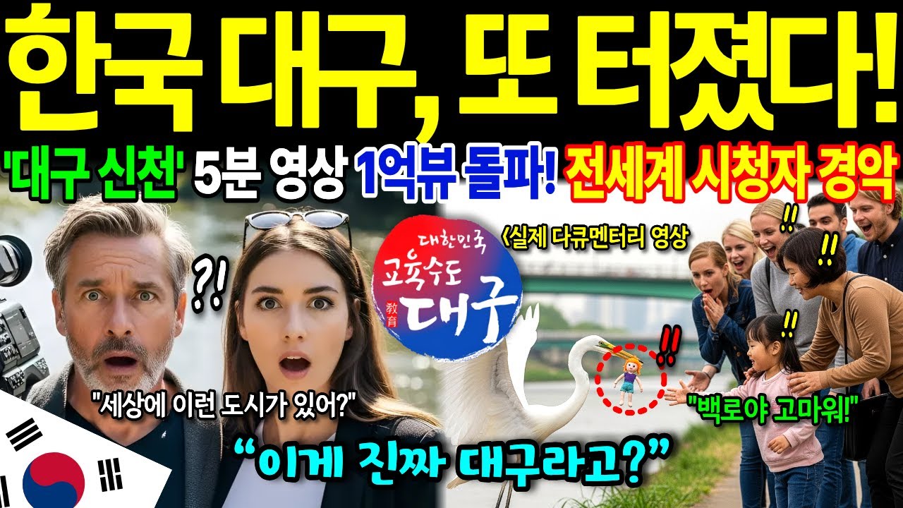 [해외감동사연] 한국 '대구' 신천 영상 1억뷰 폭발! 전세계 난리난 다큐멘터리에 발칵