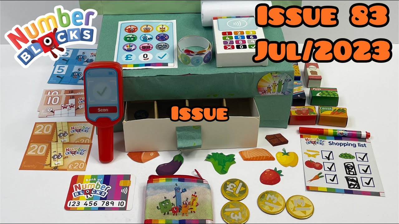 Numberblocks magazine, issue 83, Jul/2023, with super shopping set! 🛒🛍️