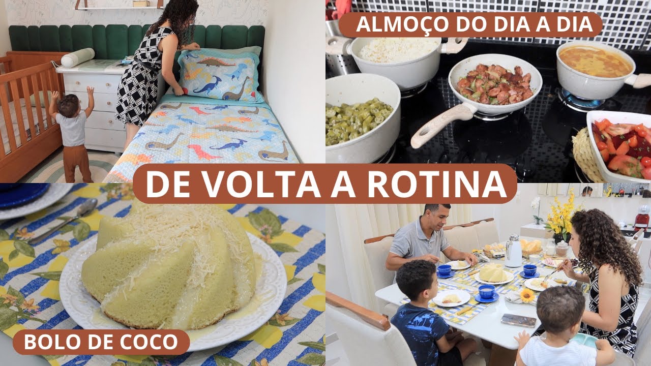 ORGANIZANDO A CASA COM O BEBÊ, ALMOÇO DO DIA,DICA PARA O QUIABO, BOLO DE COCO FÁCIL,CHEGOU E JÁ USEI