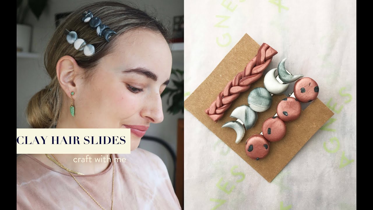 CLAY HAIR SLIDES | Craft with me