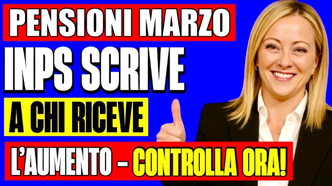 PENSIONI MARZO ULTIM&rsquo;ORA 👉 INPS SCRIVE A CHI RICEVE GLI AUMENTI! CONTROLLA ORA + ANTEPRIMA CEDOLINO💰
