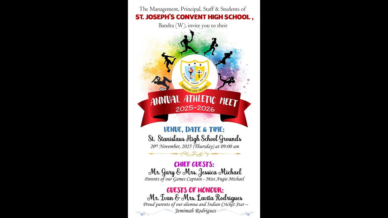 St. Joseph's Convent High School, Bandra West- Annual Athletic Meet (2025-2026)