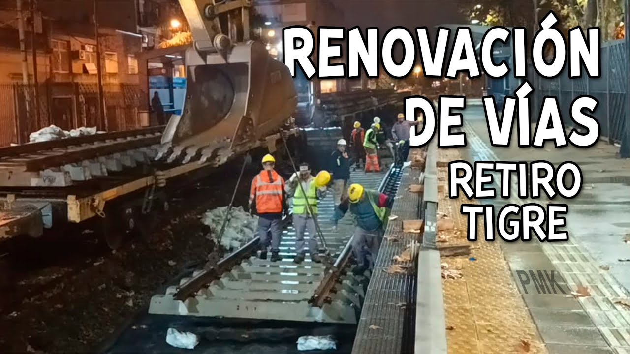 RAMAL RETIRO TIGRE RENOVACION VIAS ESTACION SAN FERNANDO FERROCARRIL LINEA MITRE TRENES ARGENTINOS