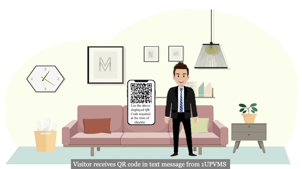 1UP QR Code + Face Image based Contactless Visitor Management Solution
