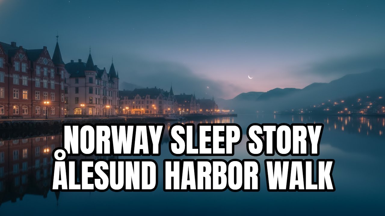 Norway Sleep Story | Ålesund Harbor Walk Whispered (45 Min)