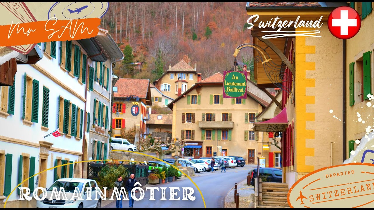 🇨🇭Romainmôtier, Switzerland, the must-see village 4K Walking Tour🇨🇭