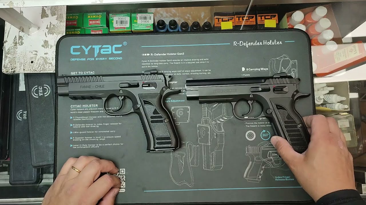 Tanfoglio Combat vs Famae Volcano, en la mesa!