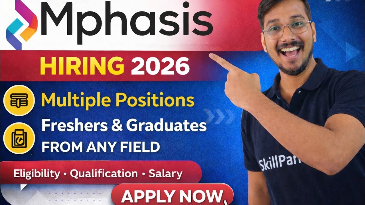 Mphasis Mega Hiring 2026 🔥 Freshers & Any Graduate | 2021&ndash;2026 Batch Eligible | Apply Now
