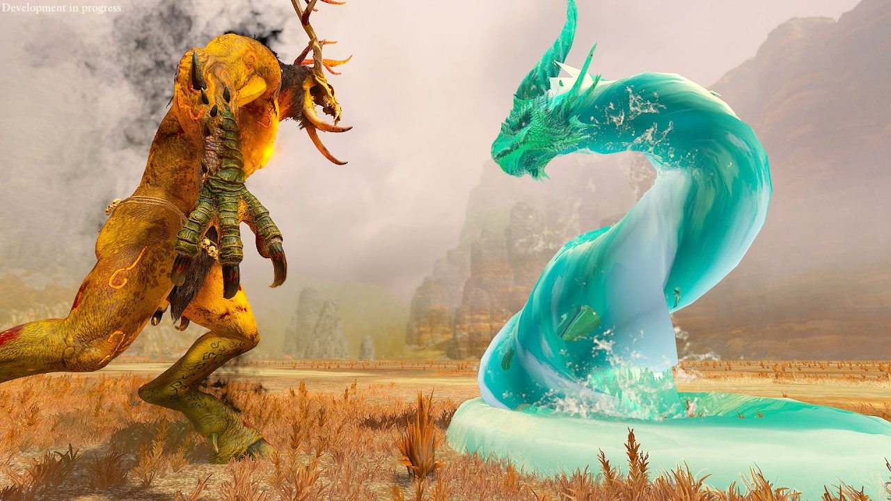 Sea Elemental VS Incarnate Elemental of Beasts - Tides of Torment DLC | Total War Warhammer 3