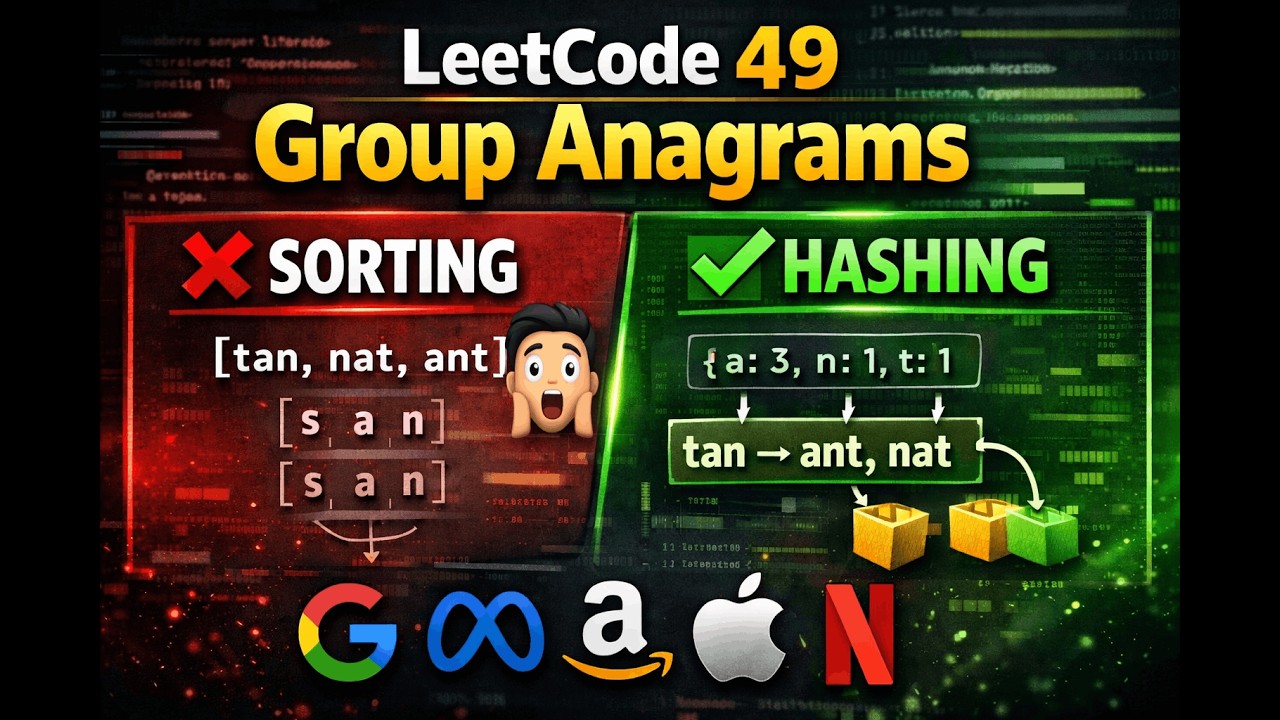 LeetCode 49 Group Anagrams | O(N) Python Solution Explained | Hindi/Urdu
