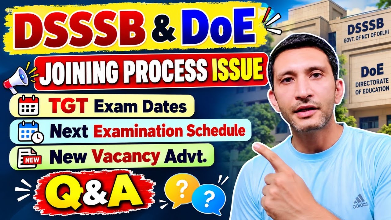 #dsssb #tgt Examination Date #prt Result #pgt Vacancies | New Exam Schedule / Q&A #umesh bhardwaj