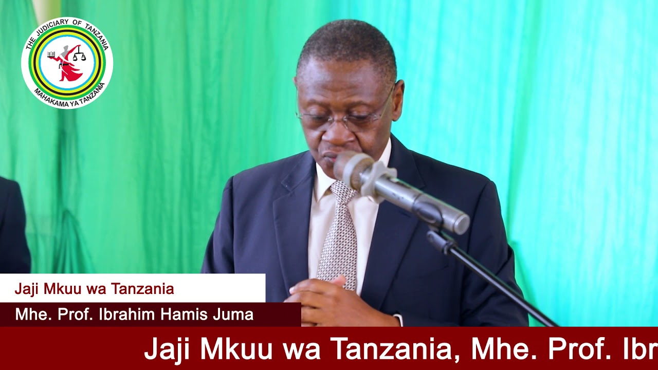 Jaji Mkuu wa Tanzania, Mhe. Prof. Ibrahim Hamis Juma akiongea na wajumbe wa kamati za maadili.