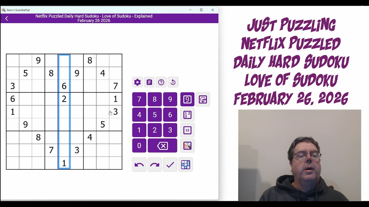 Netflix Puzzled Daily Hard Sudoku Love of Sudoku February 25 2026