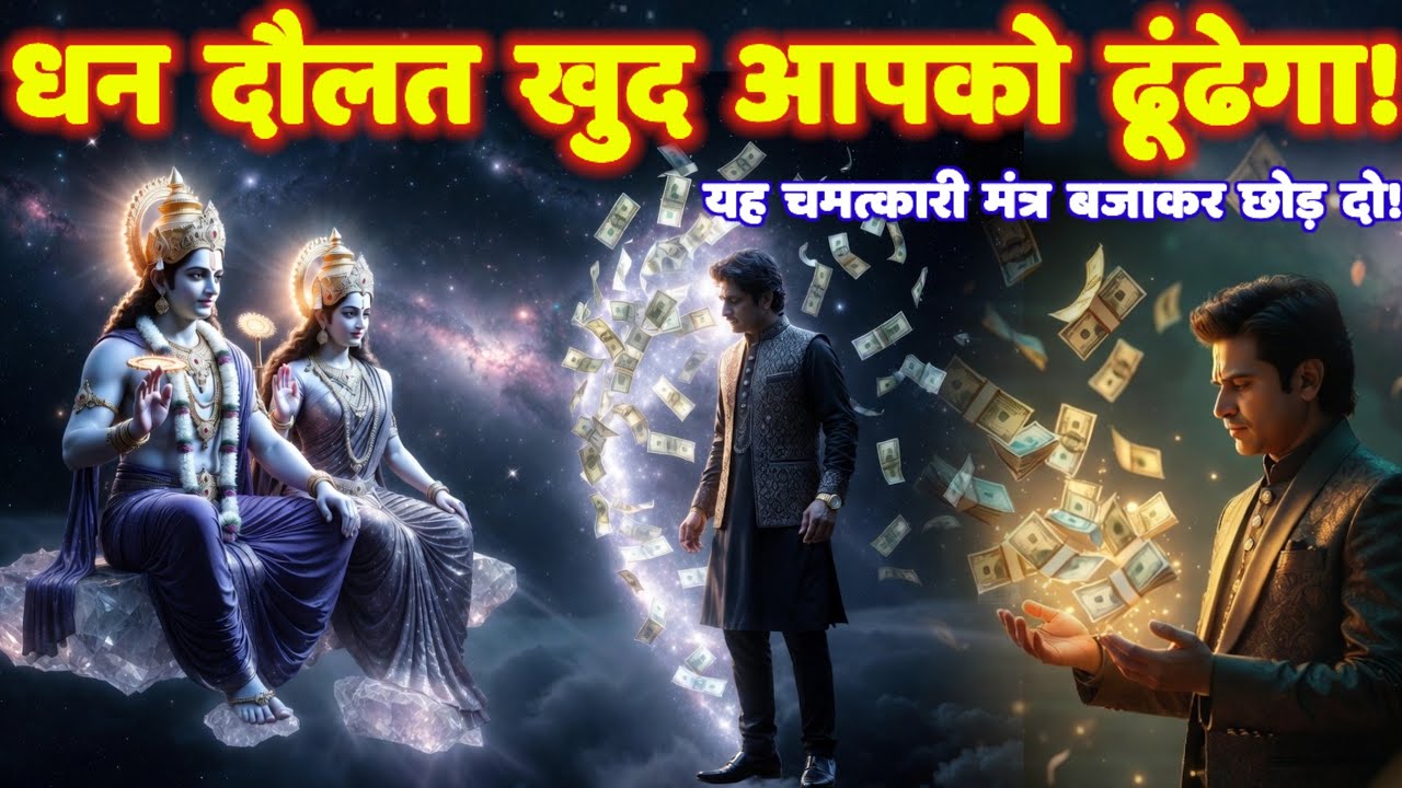 विष्णु संग लक्ष्मी आपको ढूंढकर देंगे! करोड़ों का धन दौलत 💸 यह मंत्र बजा दो! Vishnu Mantra