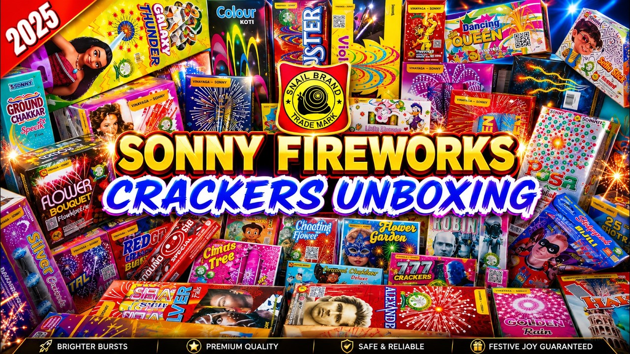 Sonny Fireworks Crackers Unboxing | Sony Fireworks | Sivakasi Crackers Unboxing 2025