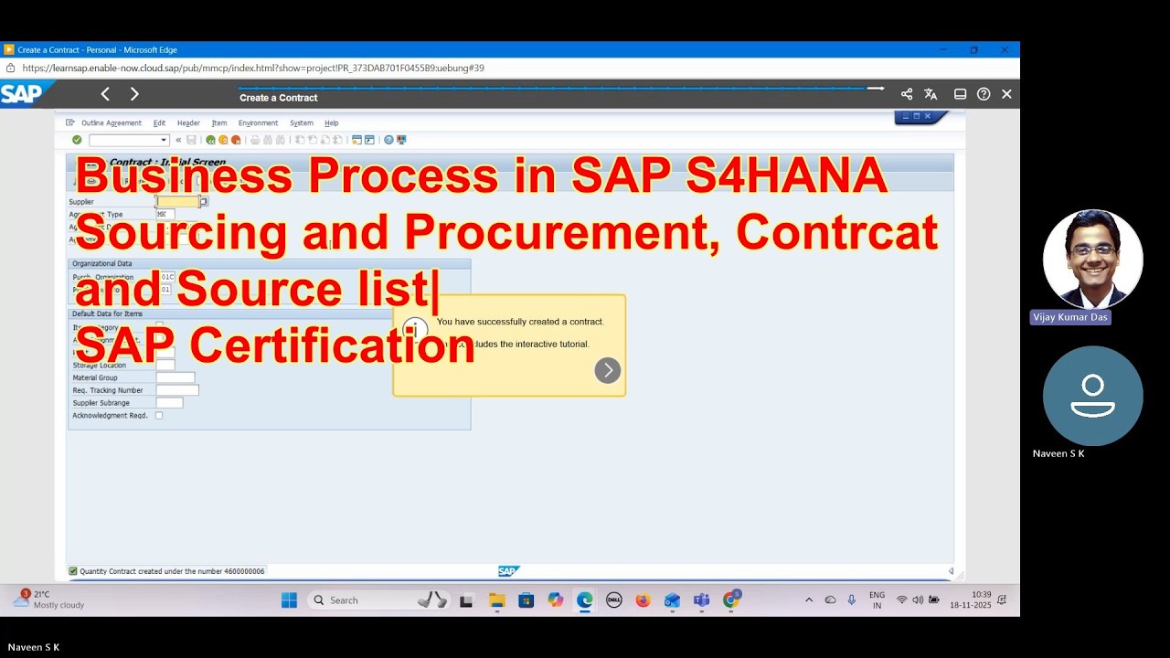 SAP MM S4HANA|Business Process in SAP S4HANA Sourcing Procurement| Contract|Sourcelist|SAP Certific.