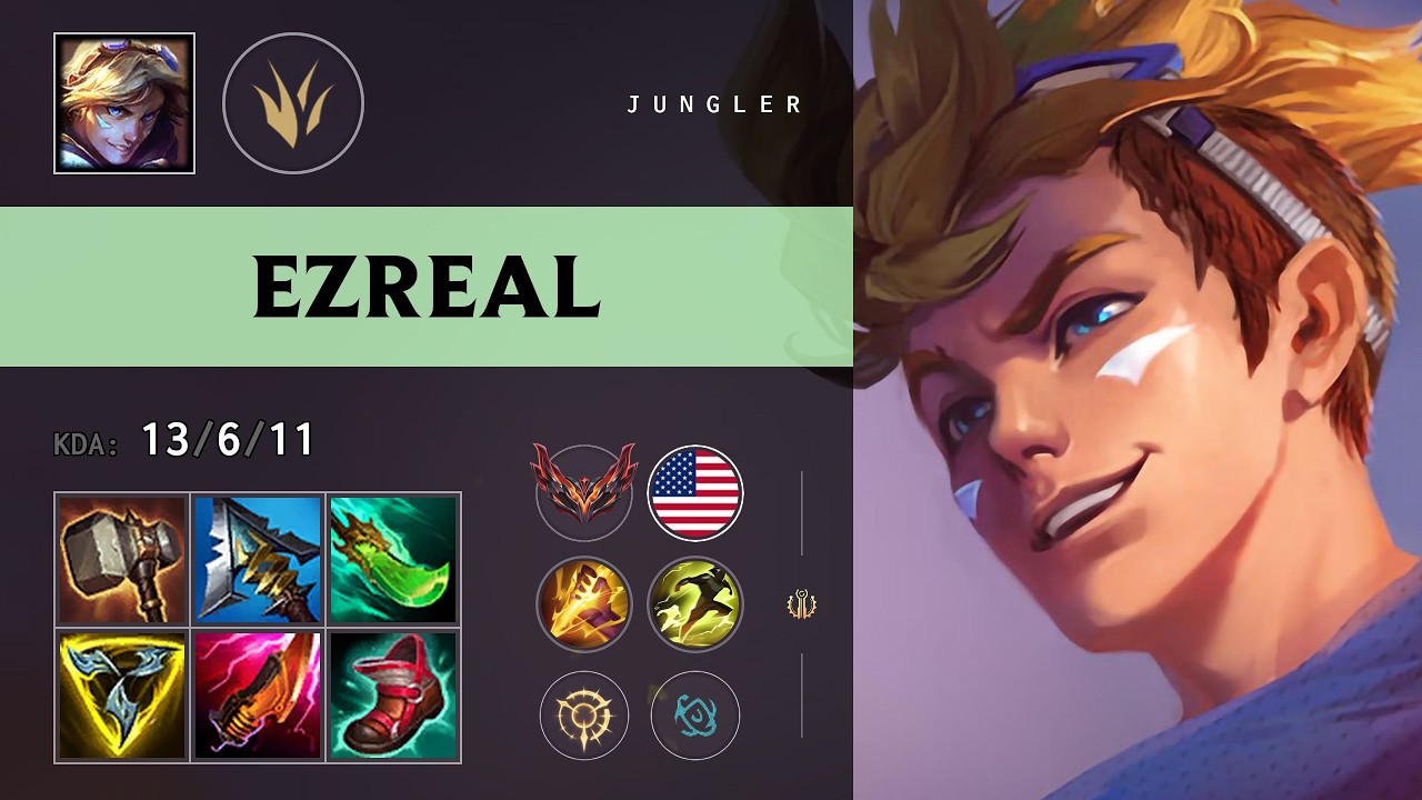 Ezreal Jungle vs Elise - NA Grandmaster Patch 26.11