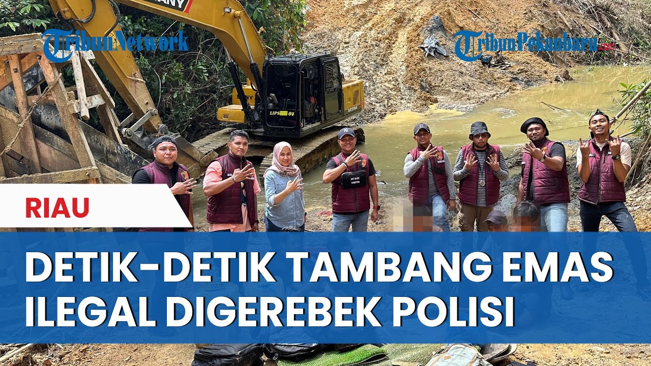 Polisi Grebek Tambang Emas Ilegal di Kuansing, 5 Pelaku & Alat Berat Diamankan, Pemodal Diburu