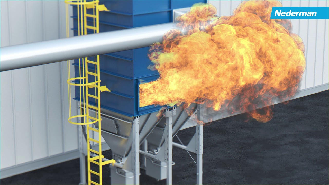 Dust Collector with Explosion Isolation Flap Valves CARZ