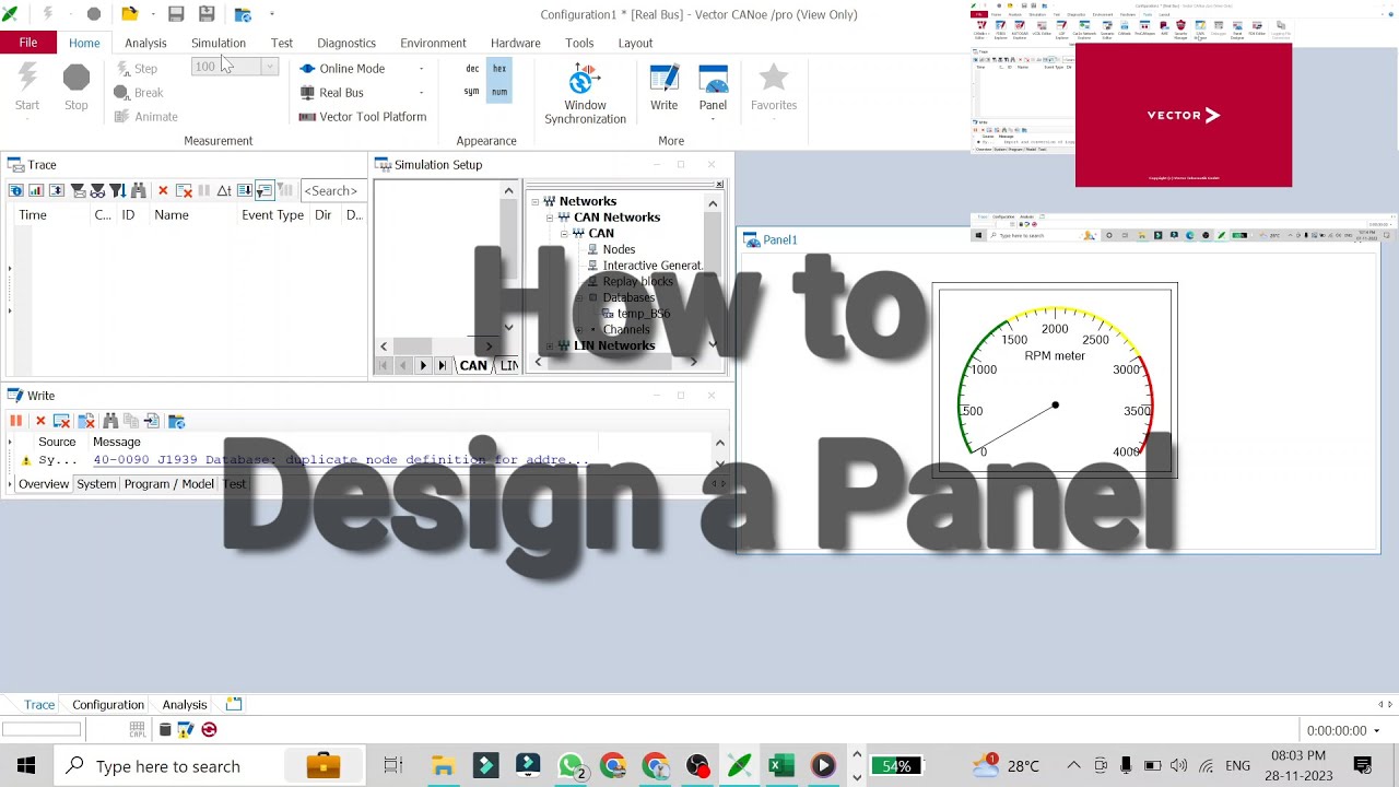 How to Design a Panel in vector CANoe or Canalyzer