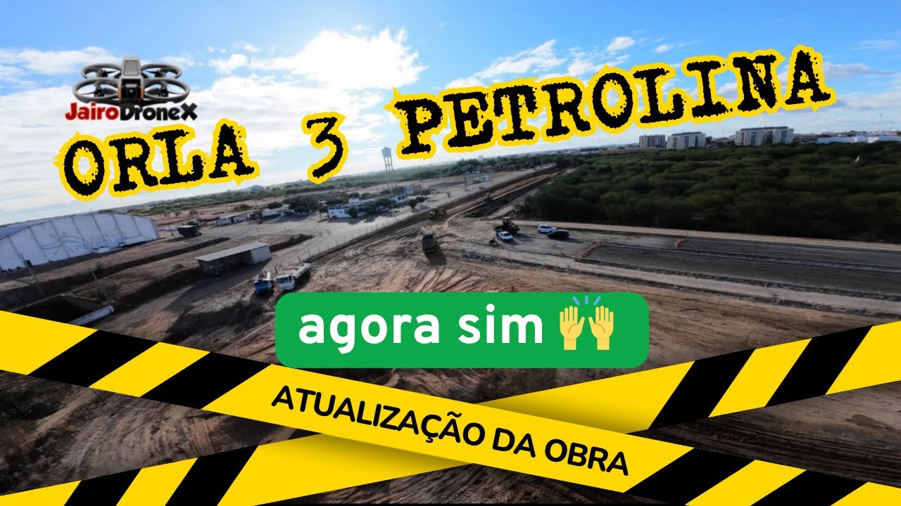 Drone na Orla 3 de Petrolina Agora SIM 🙌 atualização da obra 🚧