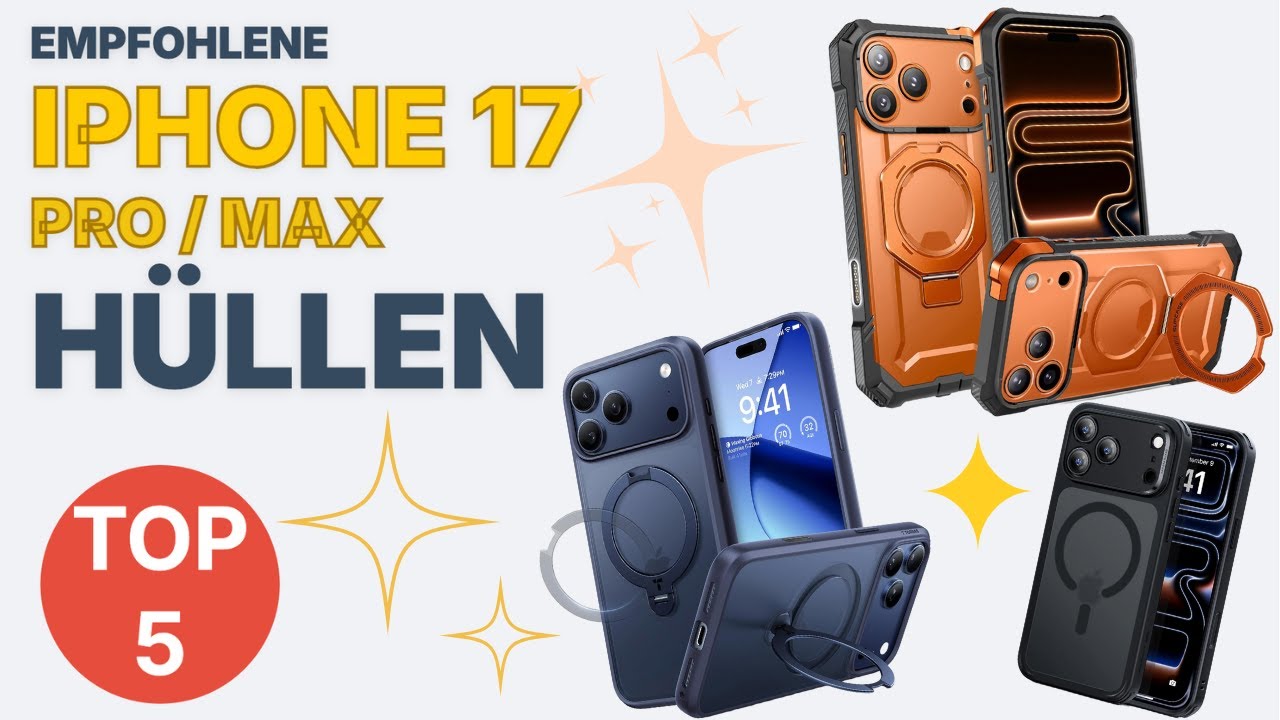Top 5 neueste iPhone 17 / Pro / Pro Max H&uuml;llen | Spigen, ESR, TORRAS Vergleich & Empfehlung