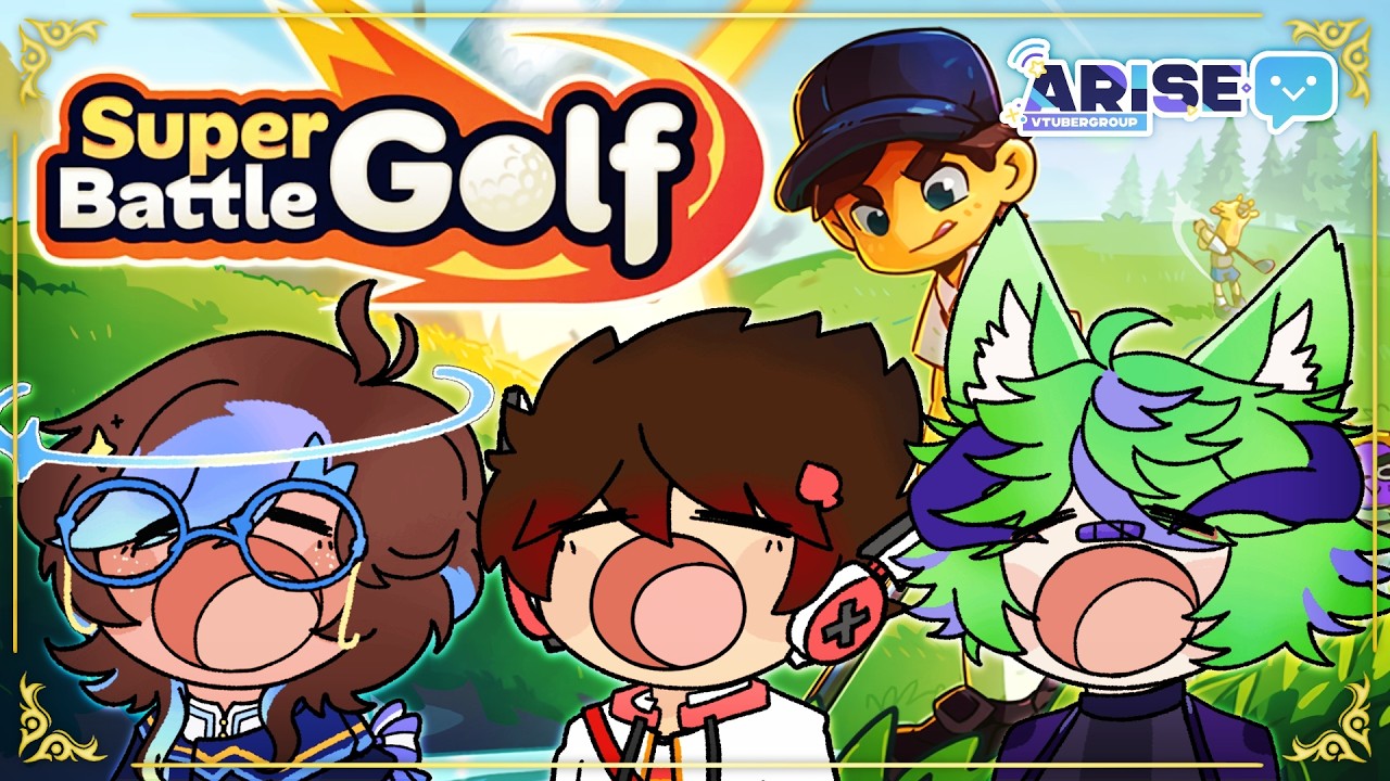 【SUPER BATTLE GOLF】 OVERCOMING MY GOLF TRAUMA W/ FRIENDS!~❤️💚💙(w/ @antarteorite⁩ & ⁨@shichugurino⁩)