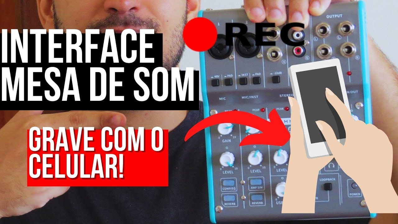 FLAMMA FM10 MIXER | MESA DE SOM E INTERFACE DE GRAVAÇÃO (GRAVE COM O CELULAR)