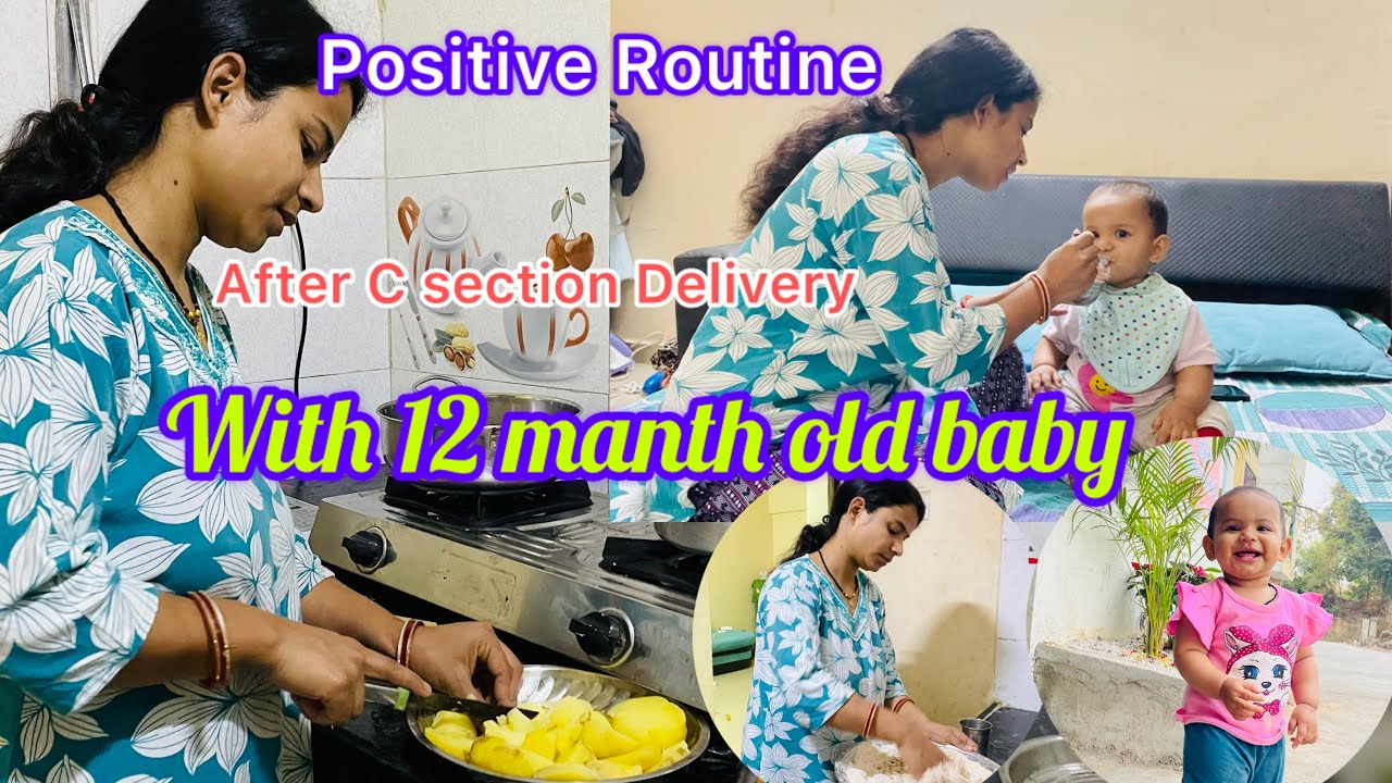 C-Section के बाद धीरे अपने डेली रूटीन मेंवापसीHow anIndianMom🇮🇳 ManagesHouseholdWorkAftera CSection 