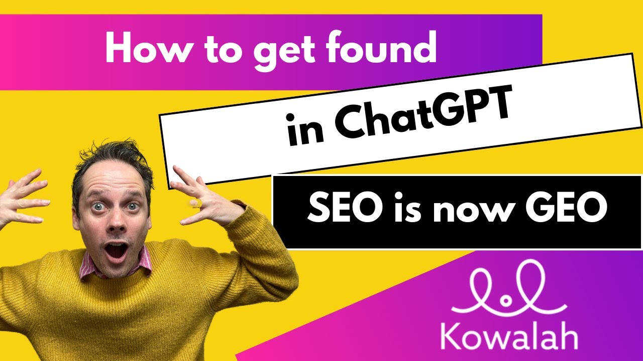 Generative Engine Optimisation - How to get your company found in ChatGPT