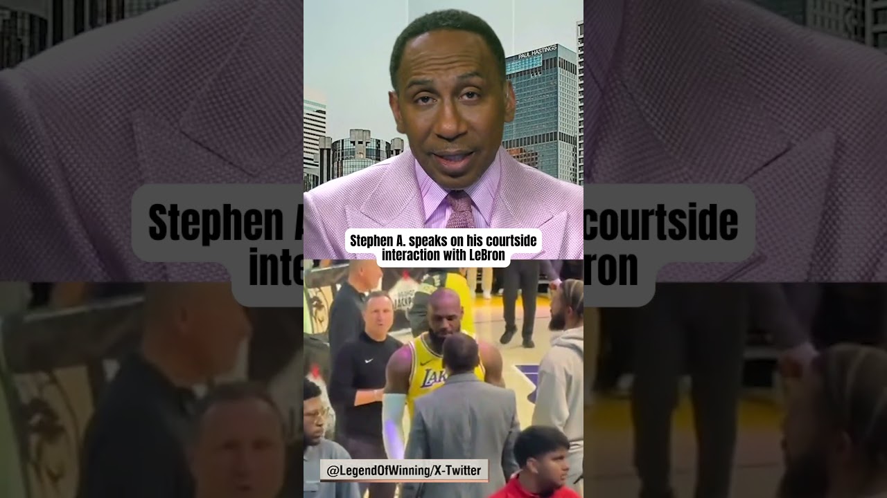 Stephen A. on his incident with LeBron courtside 👀