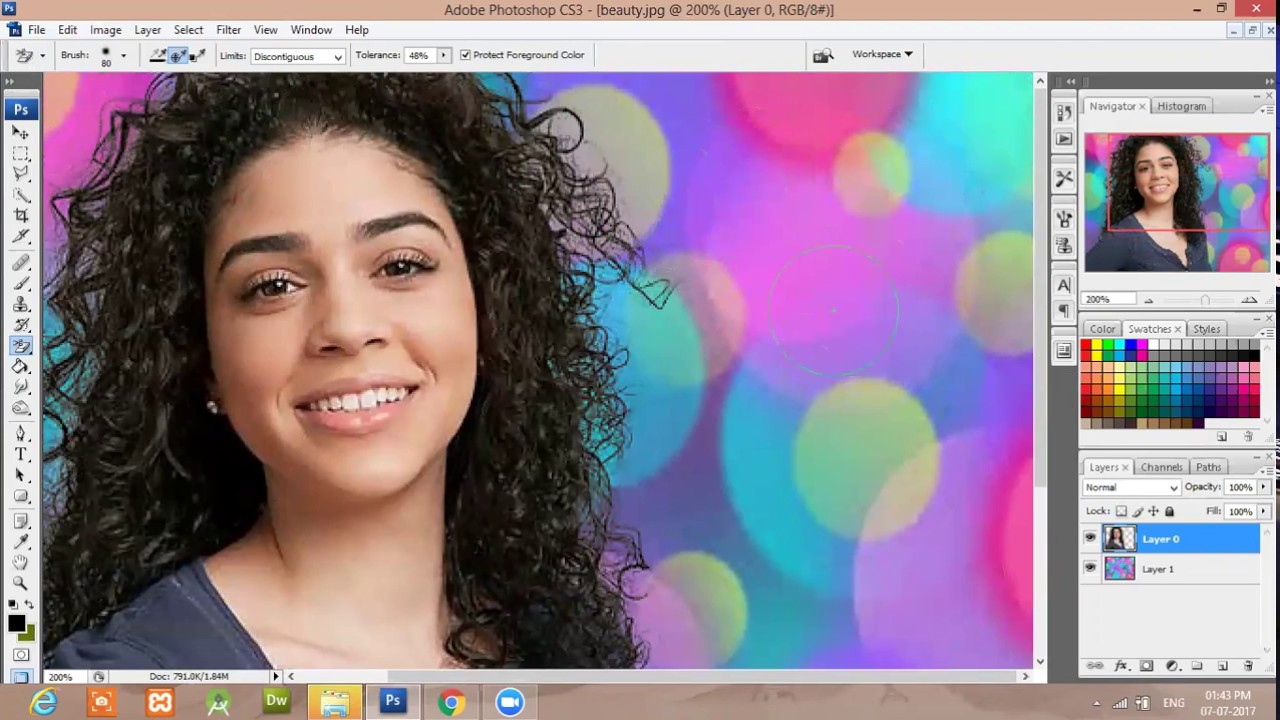 How to Cut  Hair simply in Photoshop -Telugu