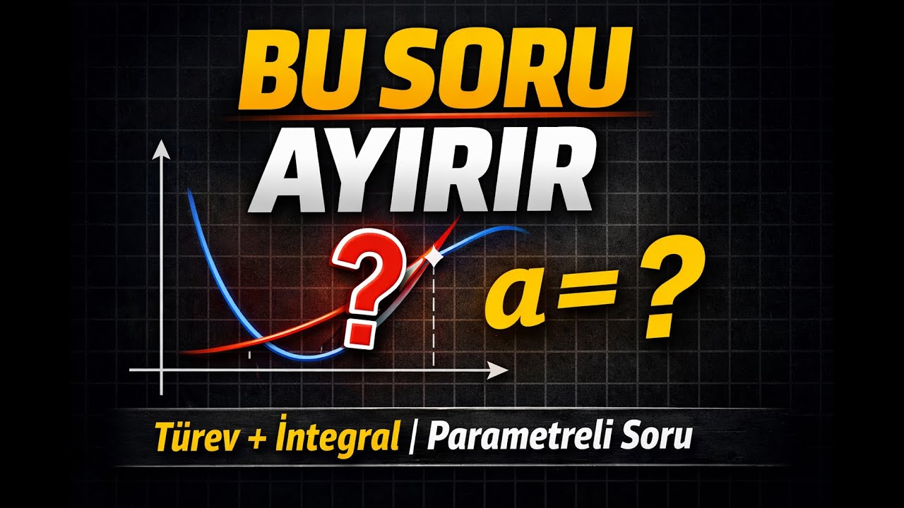 AYT Matematik Final Sorusu | Türev - Diferansiyel Denklem - İntegral (Parametreli ve Zor)