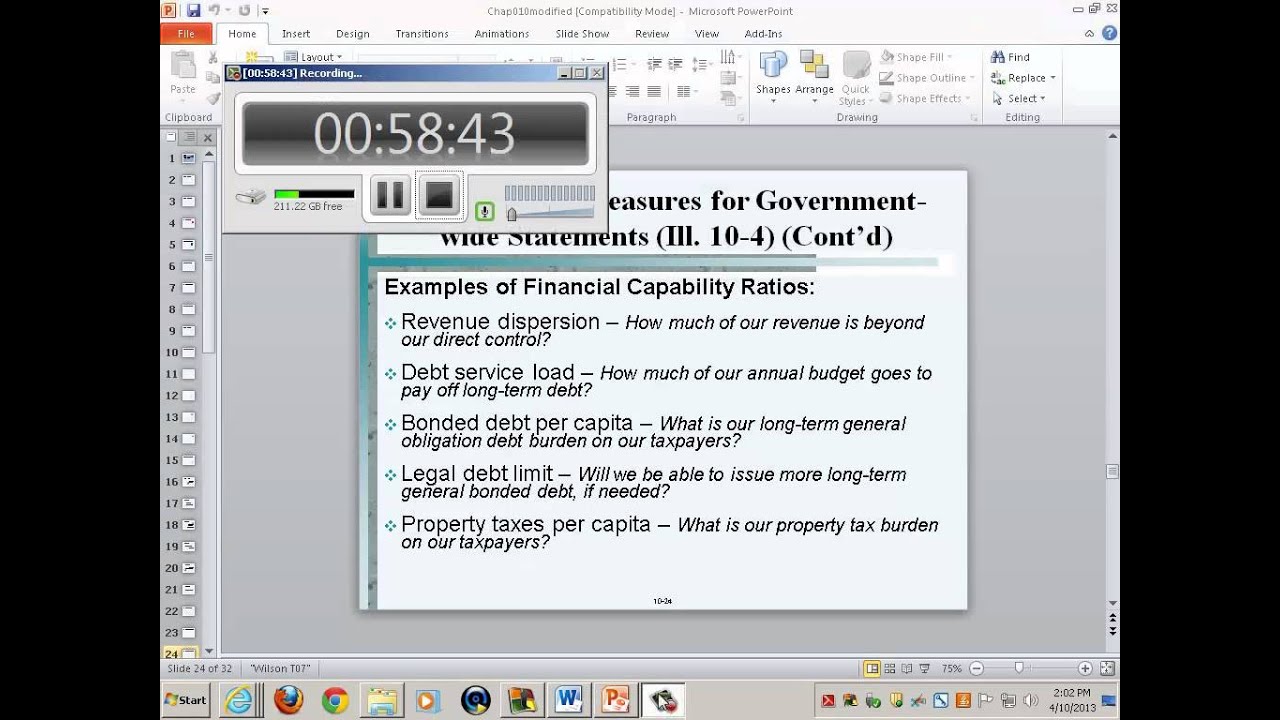 Government & Non-Profit Accounting:  Analysis of Governmental Financial Performance