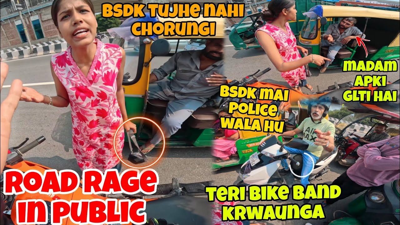ROAD-RAGE🤬 WITH C#uitya GIRL😤 - बैग चुरा कर भागा😭 | 👮‍♀️POLICE भी आ गयी 😭#roadrage #bikestunt #z900