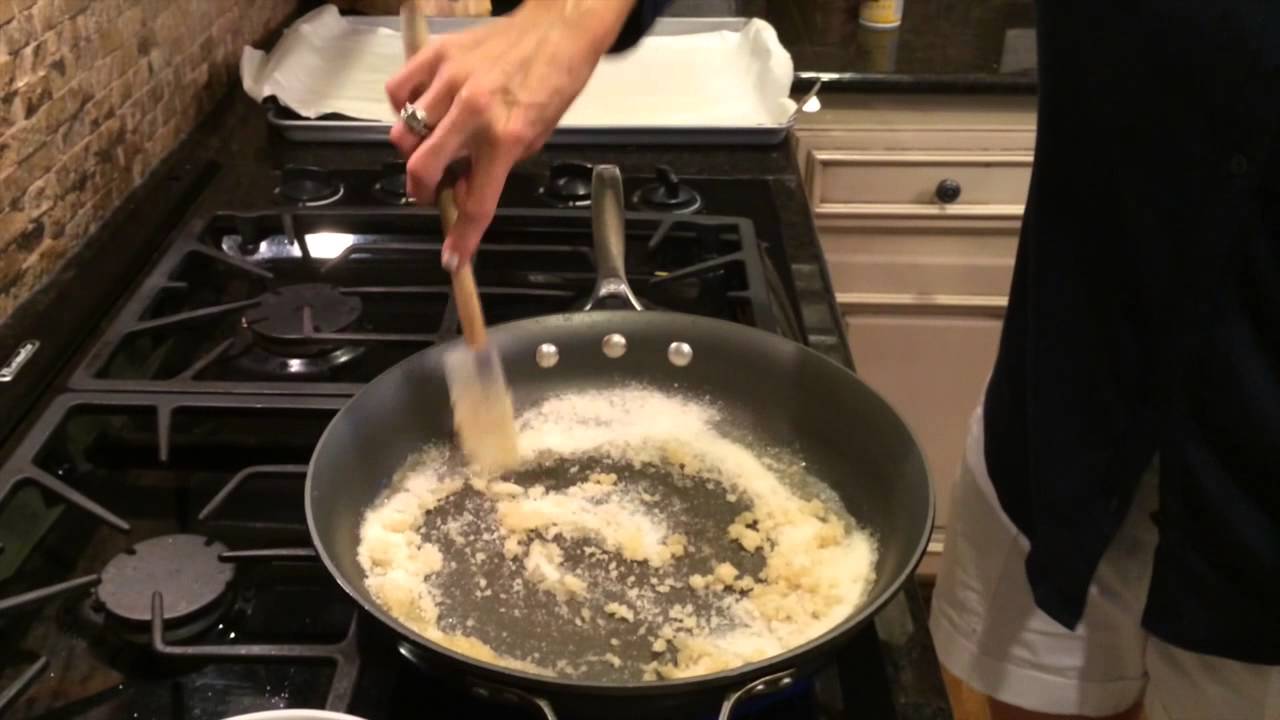Sugar Glazed Nuts in Skillet
