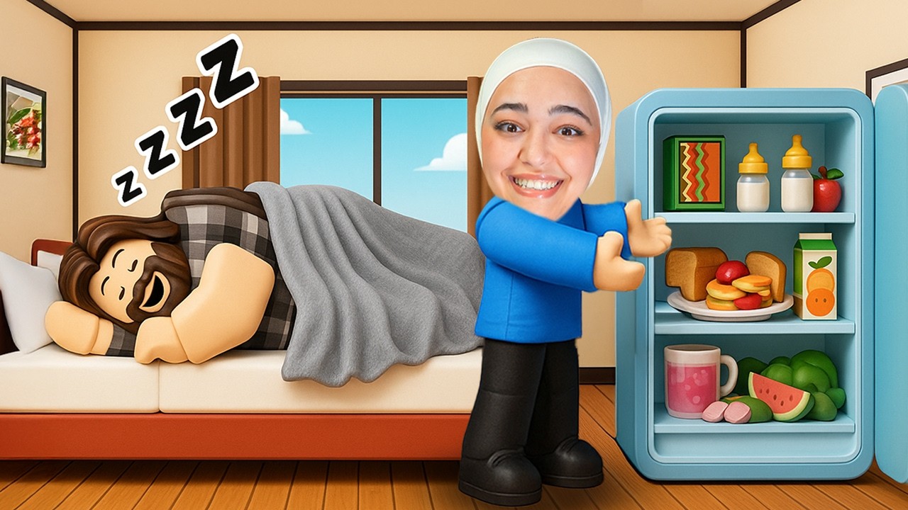 سرقت البطاطا من بيت بابا وهو نايم #roblox