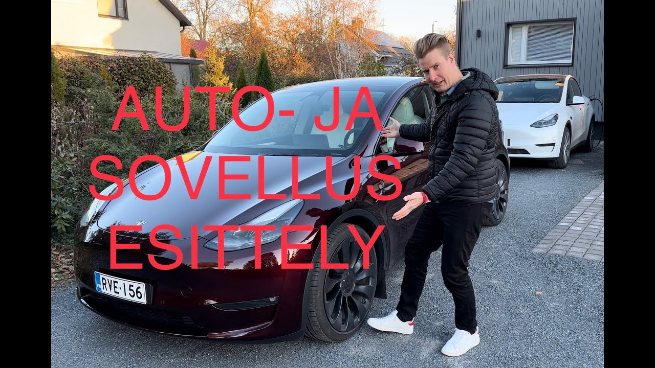 Tesla Model Y- ja sovellus esittely