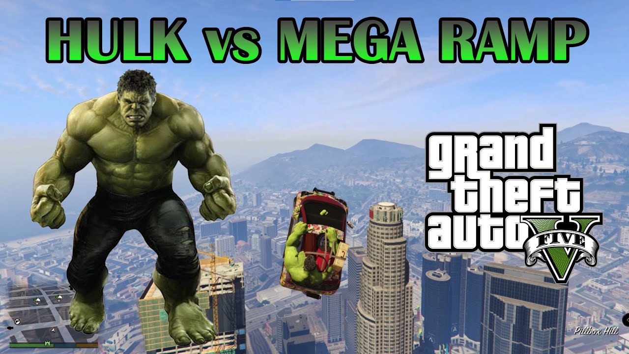 The Hulk Tries the Craziest Mega Ramp in GTA 5!