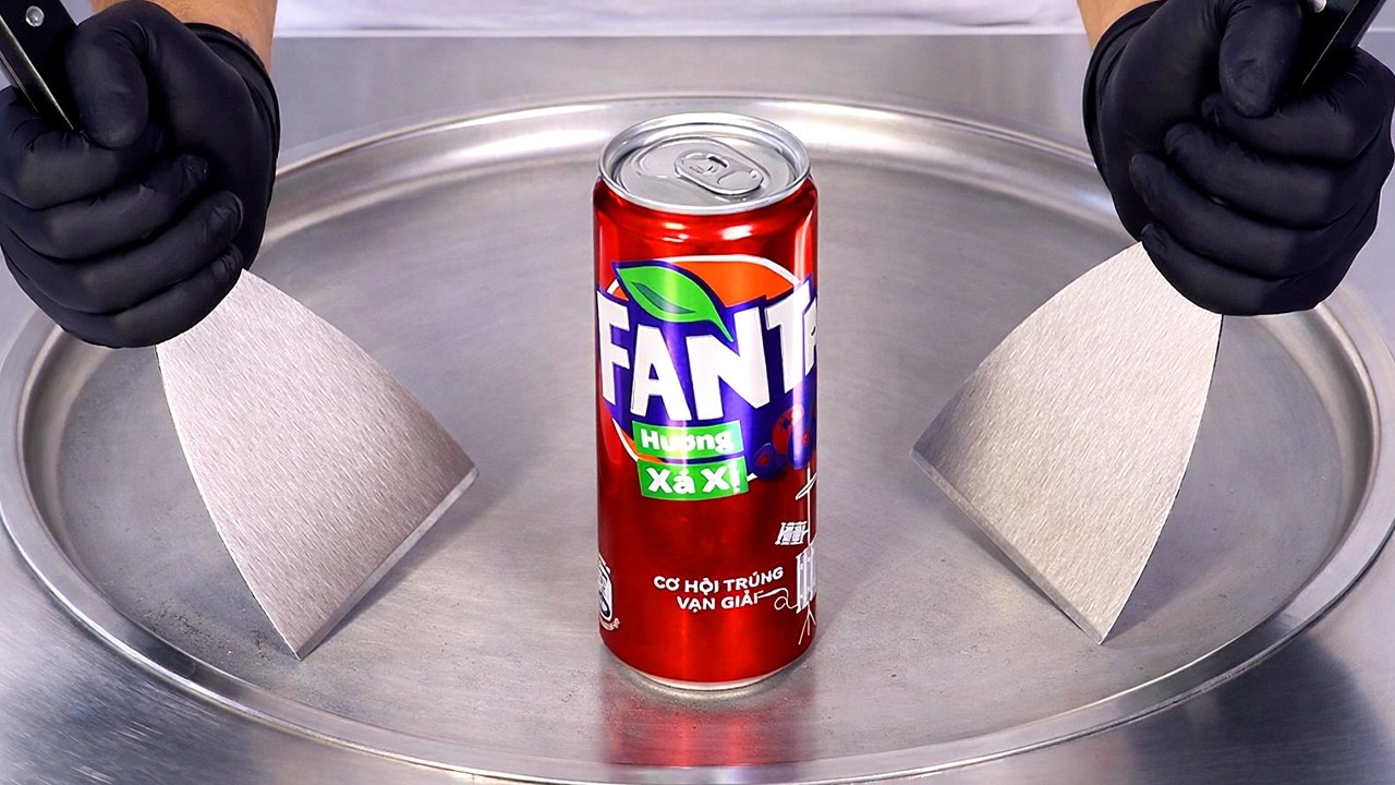 Fanta Sarsaparilla Xa Xi - Ice Cream Rolls | Satisfying Visual ASMR