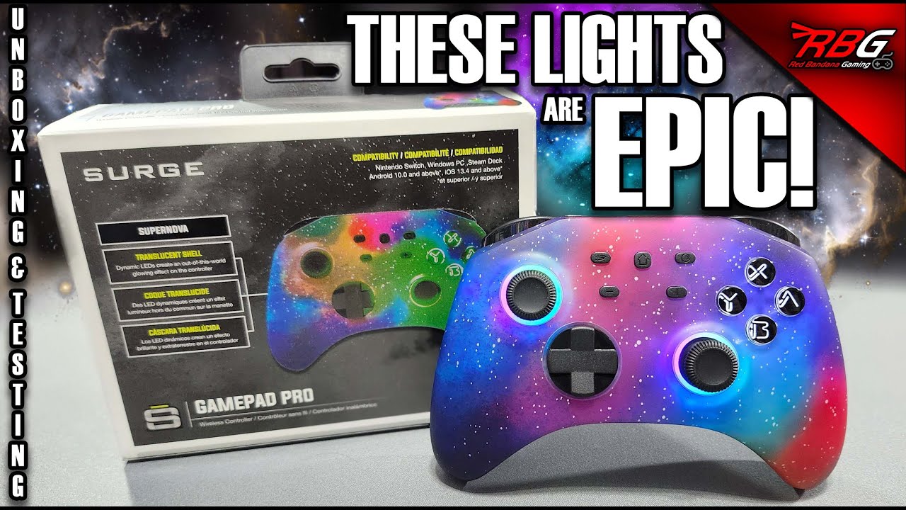 Unboxing & Testing the Surge Gamepad Pro Wireless Controller - Supernova - Switch Pro Controller