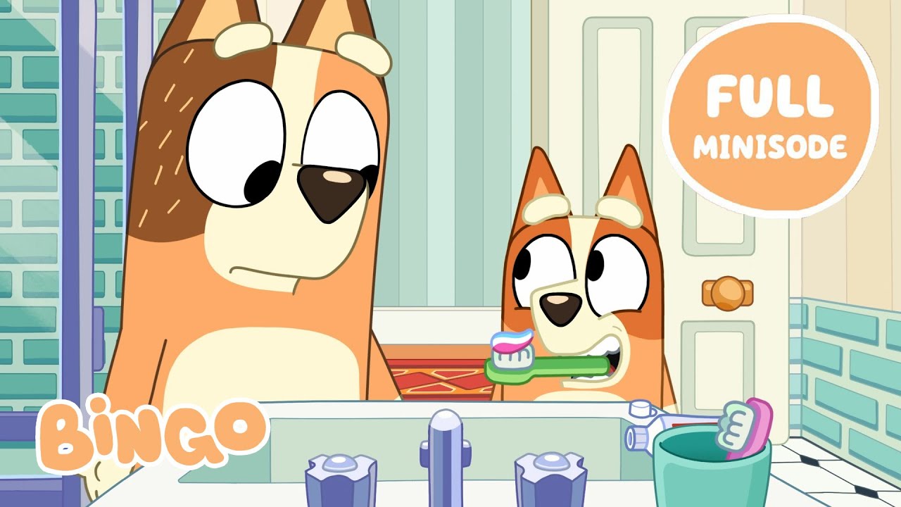 Robo Bingo Learns How to Brush Her Teeth 🦷🪥 | Full Bluey Minisode | Bingo - Official Channel