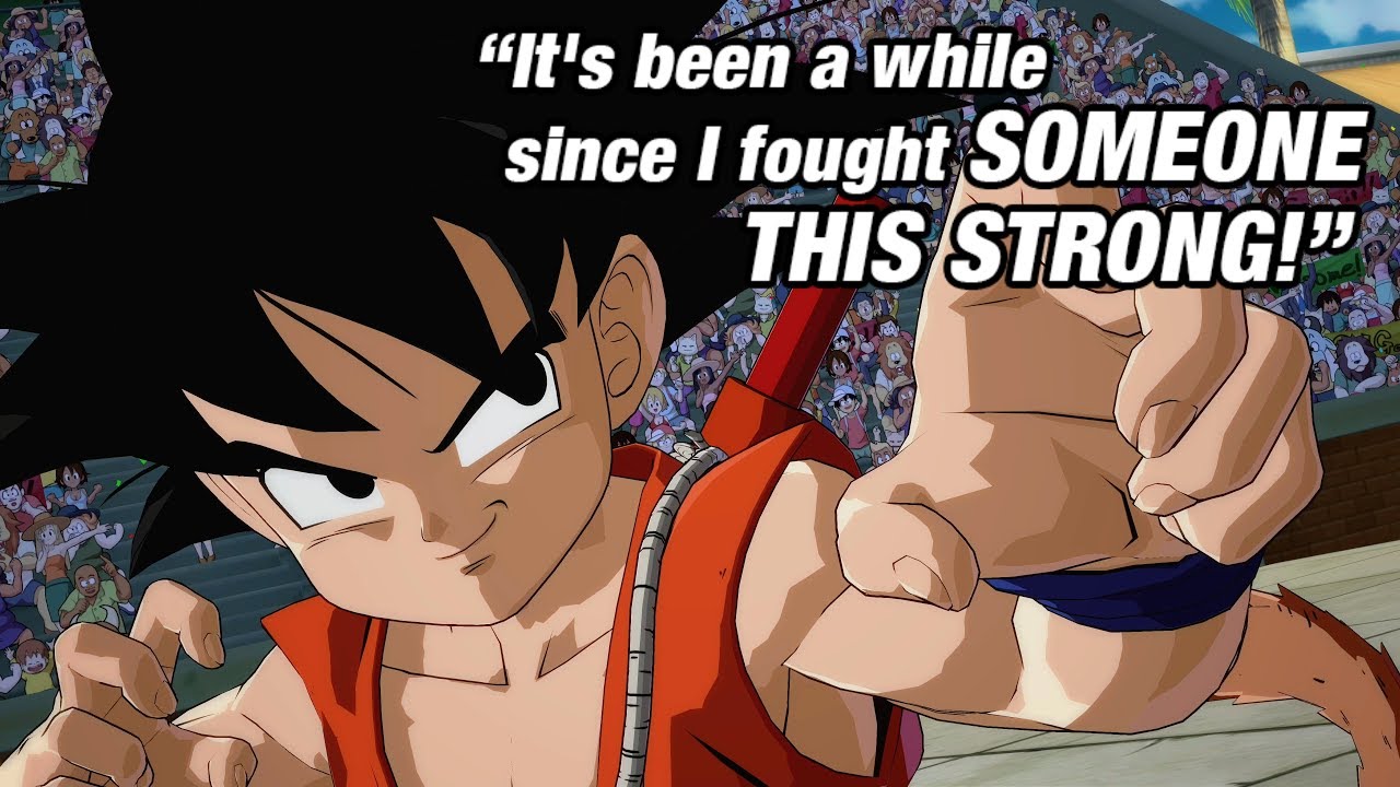 Dragon Ball FighterZ - Все уникальные цитаты и взаимодействия с Гоку (английский дубляж) (HD)