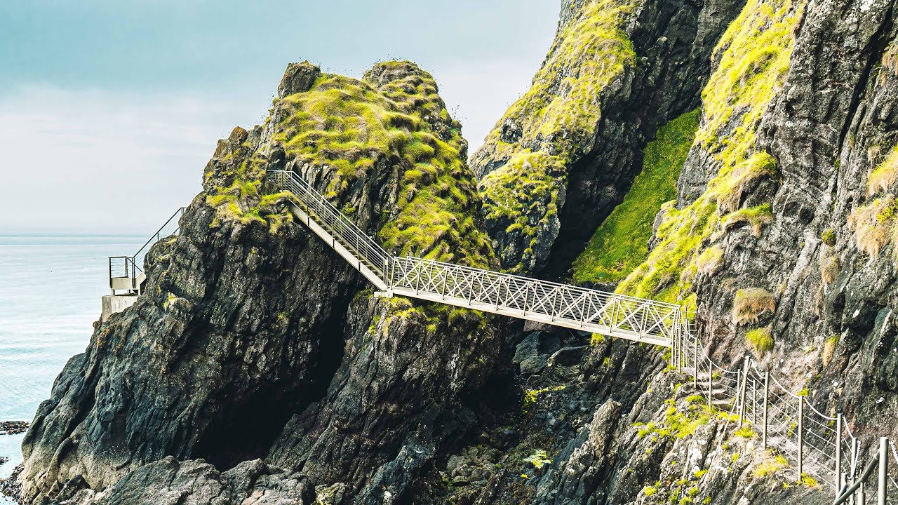 The Gobbins Cliff Walk Ireland, On a Harley Davidson  (Ireland Series - Episode 2)