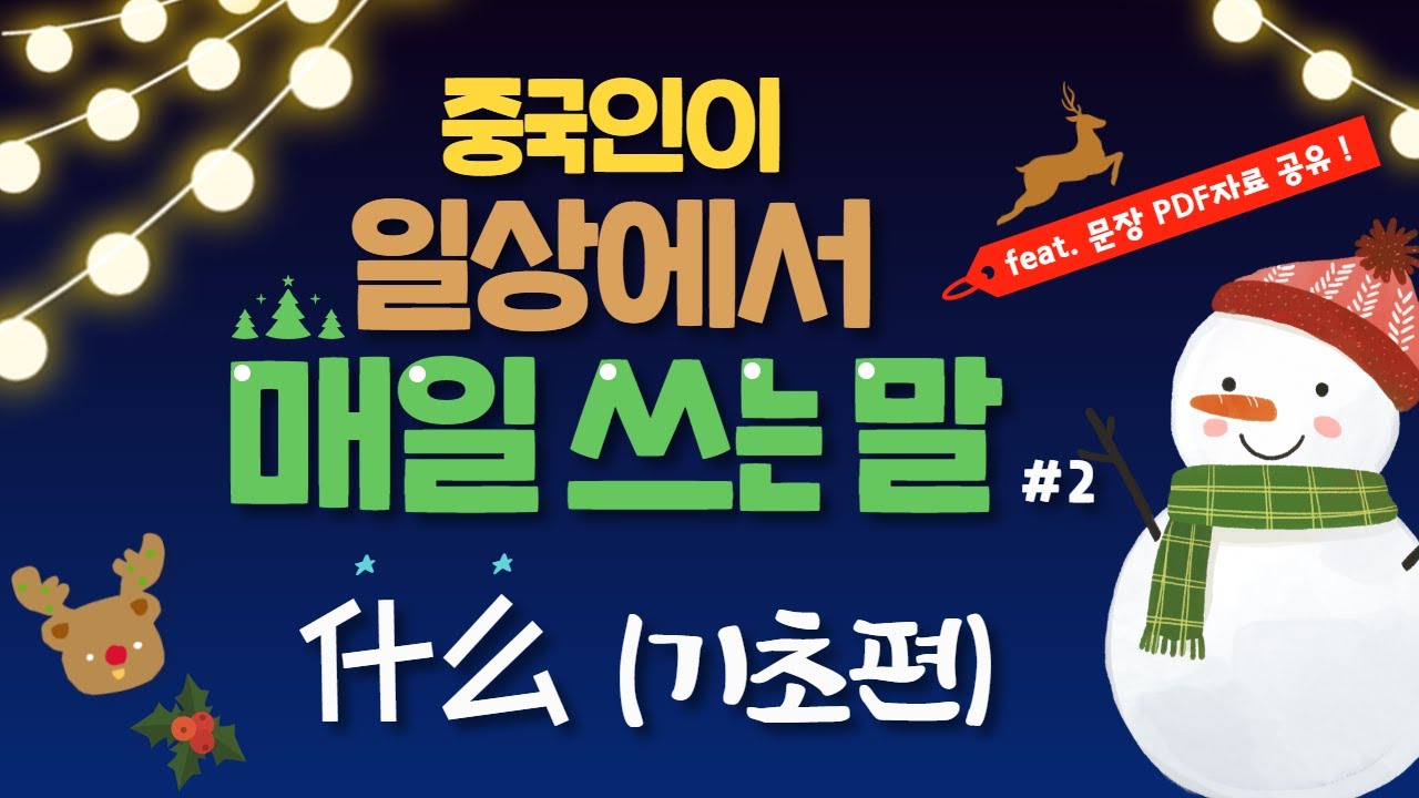 중국인이 일상에서 매일 쓰는 말, 什么 완전분석 기초편 || 중일매#2 什么기초편