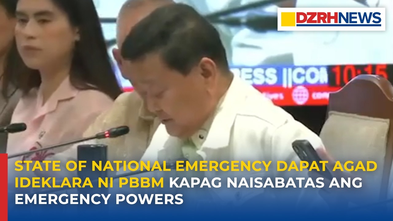 State of national emergency dapat agad ideklara ni PBBM kapag naisabatas ang emergency powers