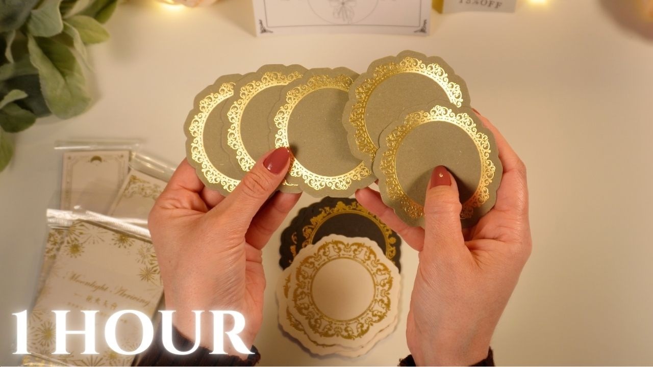 ASMR 1 HOUR | Cozy Unboxing of Beautiful Stationary & Stickers from @lblyxir | No Mid-Roll Ads